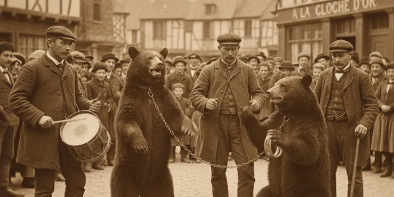 Lanterns in darkness